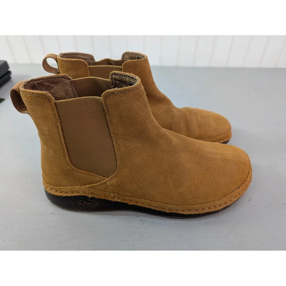 Chaco Caramel Brown Paonia Waterproof Chelsea Ankle Boots Size 9 JCH109188‎ NEW